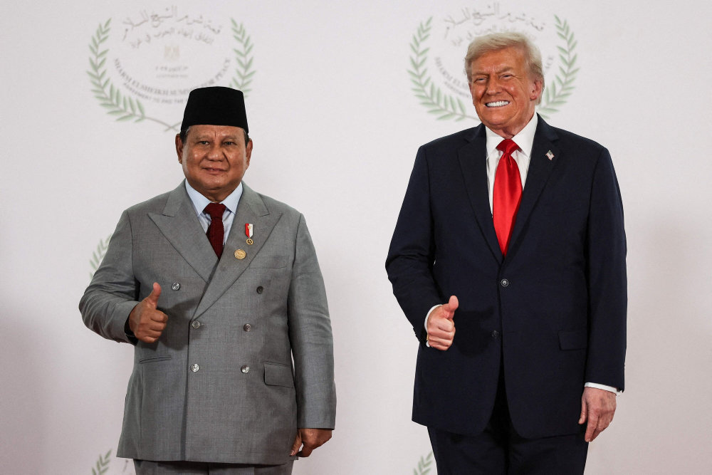 Trump og Indonesiens præsident glemte den åbne mikrofon i Egypten