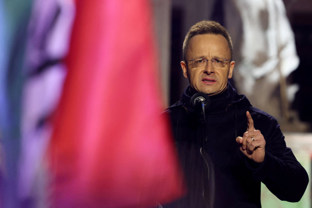 Ungarns og Ruslands udenrigsminister taler om EU-sanktioner i læk