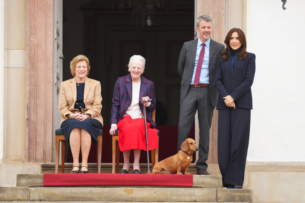 Flere fremmødte fejrer dronning Margrethe med flag