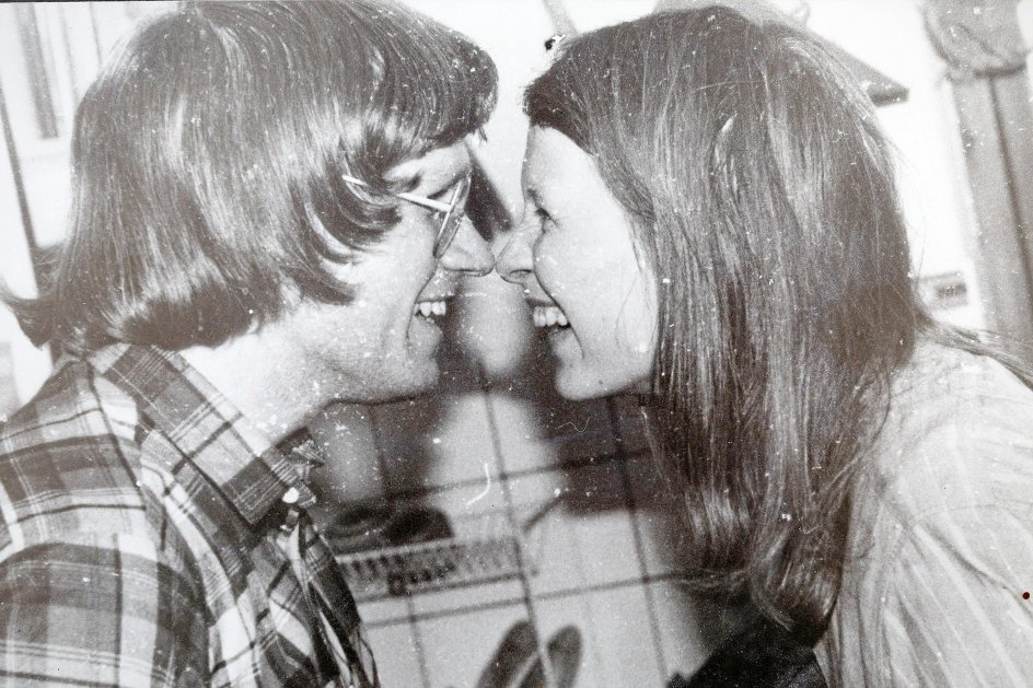 Laila Bach og Skjold Fink mødte hinanden i 1970'erne til en fest på Danmarks Tekniske Højskole. Privatfoto.