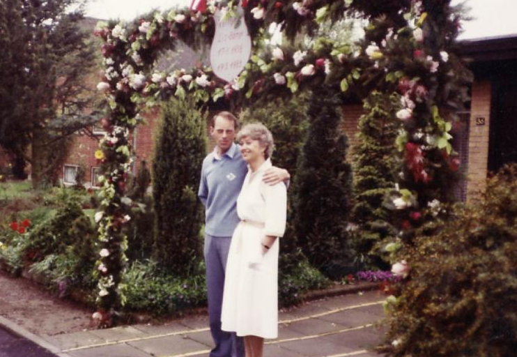 Fra Lis og Børge Carlsens sølvbryllup den 17. maj 1983. – Privatfoto.