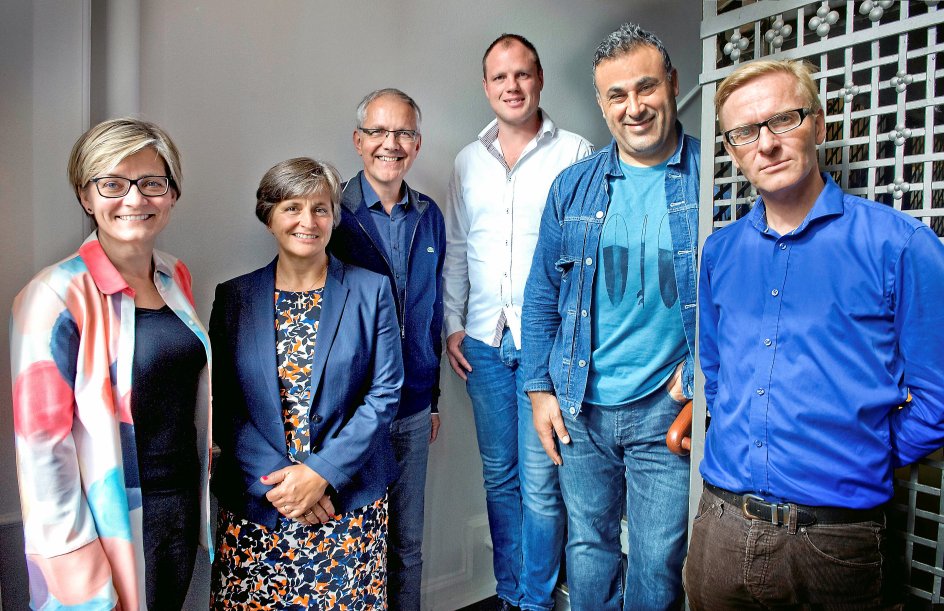 Komiteen bag Kristeligt Dagblads Initiativpris 2017, redaktør Anders Ellebæk,Naser Khader,Søren Dalsgaard,Henrik Bundgaard Nielsen,biskop Marianne Gaarden,Birgitte Graakjær Hjort