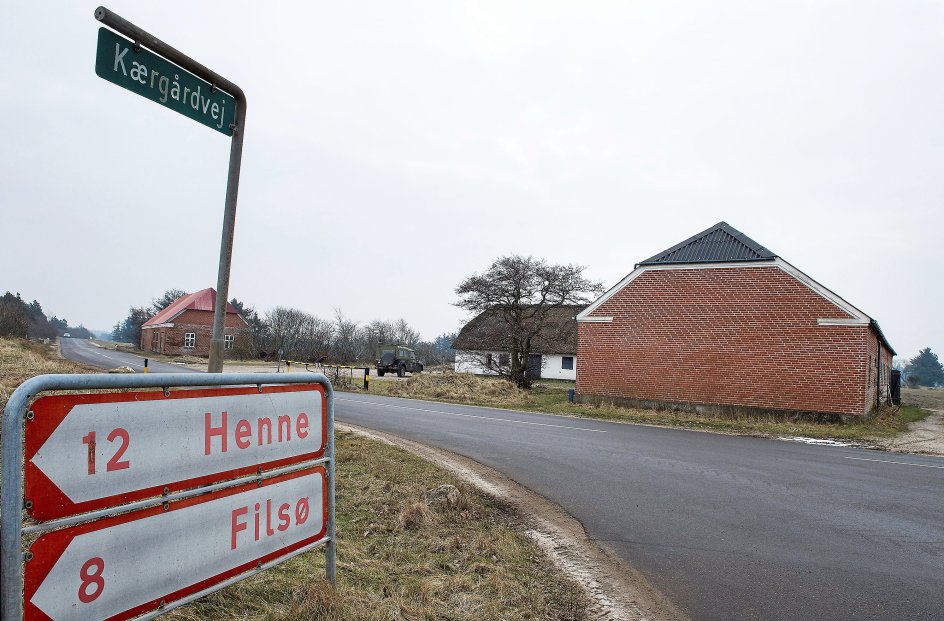 Børsmose Kirke som ligger midt i det millitære øvelses område ved Oksbøl redag den 9. februar 2018. Bestilt opgave for kristelig Dagblad