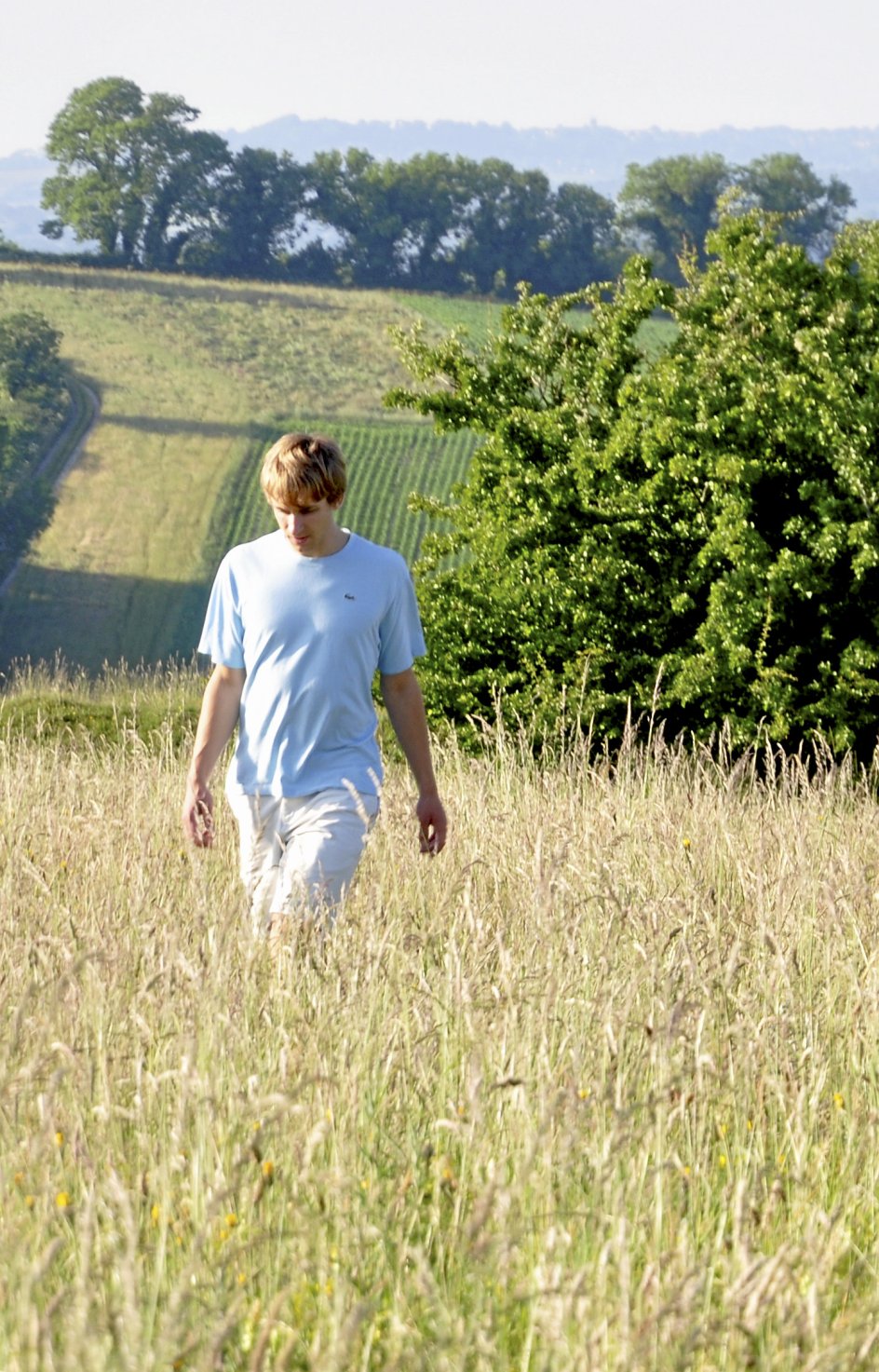 Frederik Rørth Westerberg her fotograferet på Hambledon Hill i det sydlige England. Han blev født den 15. juli 1992 og døde den 17. december 2014. – Privatfoto.