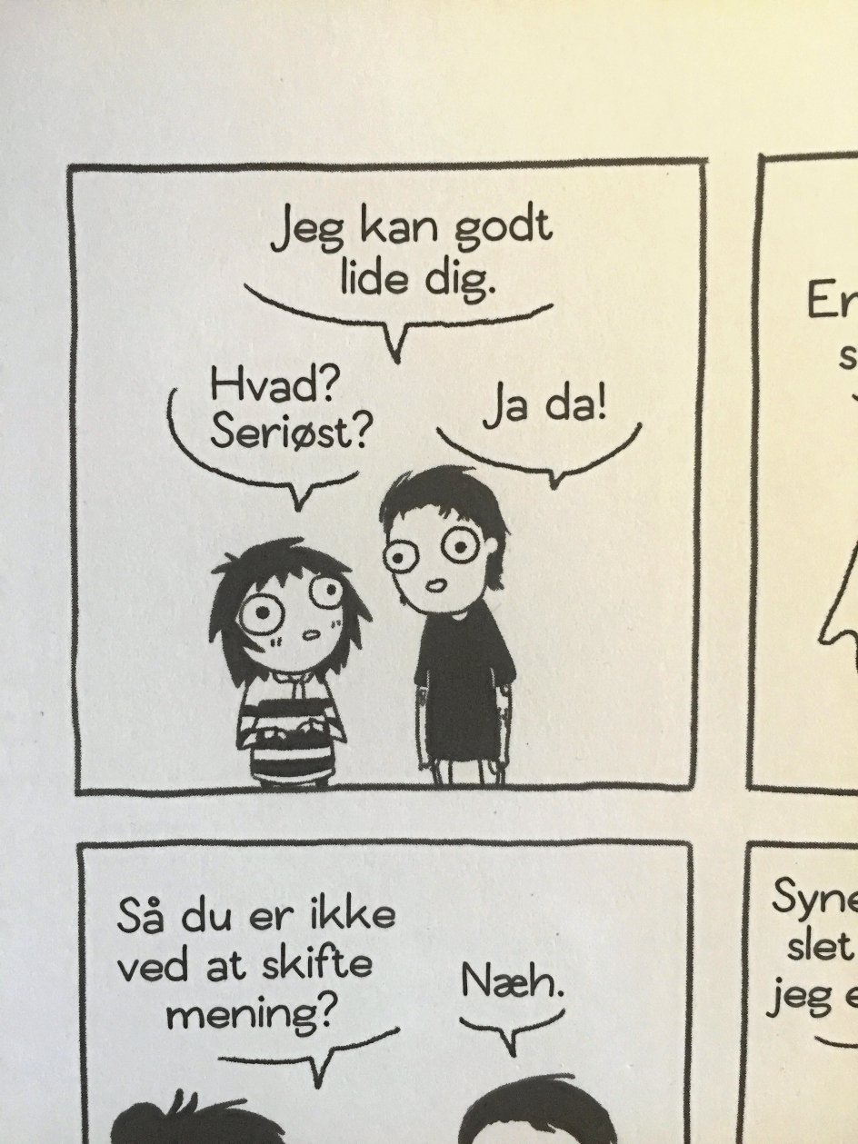 "Kan du li’ mig” af Sarah Andersen. Fra samlingen ”Voksenlivet er en myte”, forlaget Cobolt, 2017