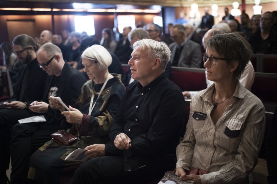 Alternativet var et af de partier, der var godt repræsenteret i Hofteatret i dag. Her ses politisk leder Uffe Elbæk.