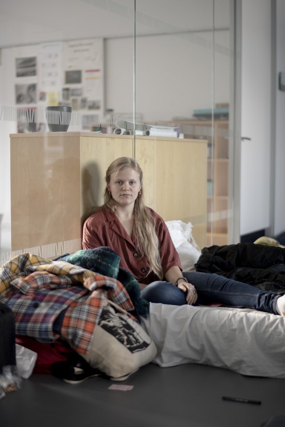 Studerende på Københavns Universitet blokerer i disse dage en del af det humanistiske fakultet. - Fotos: Julie Meldhede Kristensen