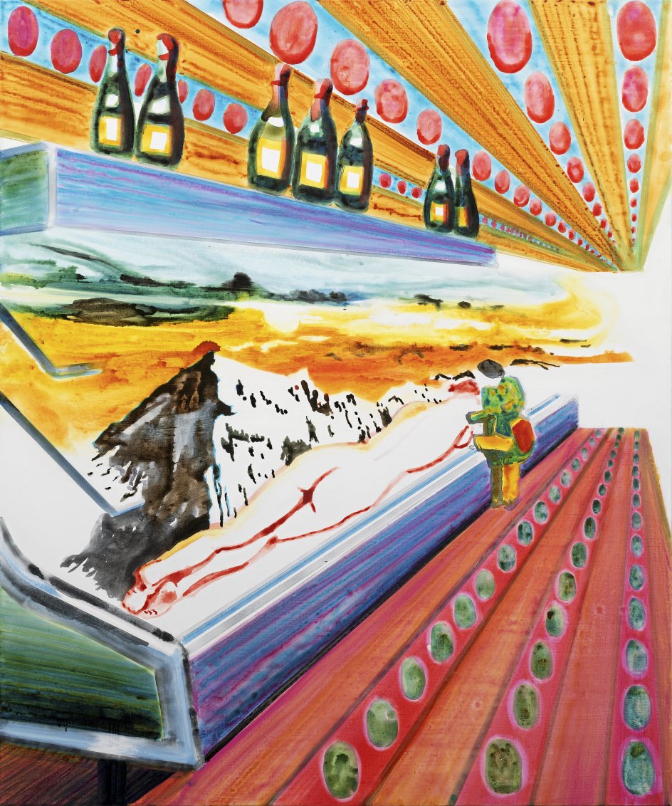 Jørn Kørner er ud over den nye udstilling også aktuel i DR’s nye ”Kunstnerkolonien i Skagen”. Her ses ”Mountain Shopping”, 2020.