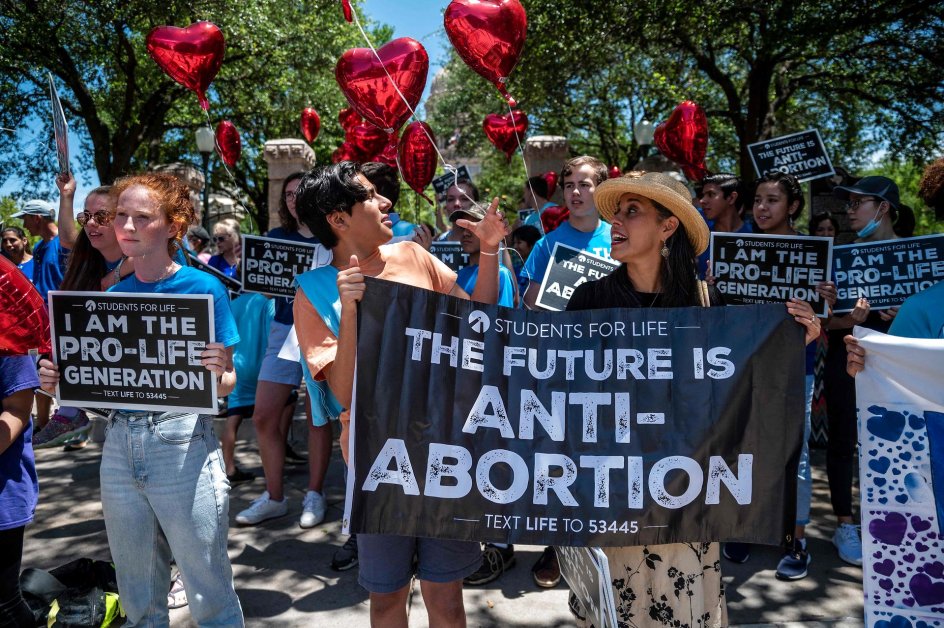 Anti-abort modstandere demonstrerer Texas i maj 2021