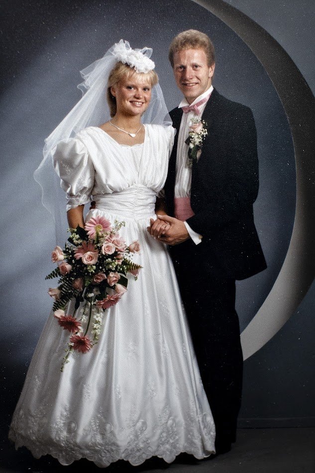 Ebba og Kristian Andersen blev kærester, da de gik i 3.g. i 1987. To år senere blev de gift.
