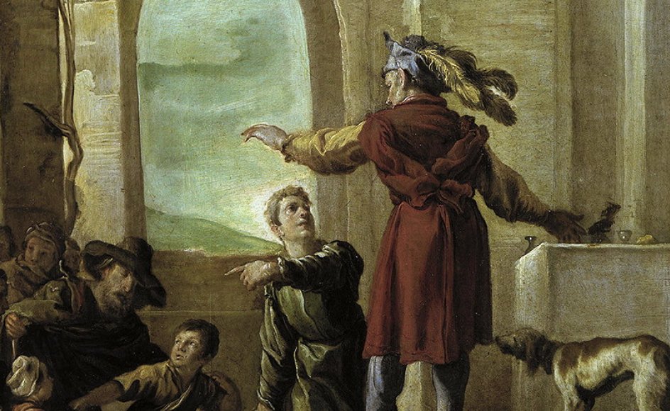 Da de rige siger nej, inviteres de fattige til festen i søndagens fortælling. Her er den skildret af den italienske kunstner Domenico Fetti (cirka 1589-1623). – Foto: Akg-Images/Ritzau Scanpix.