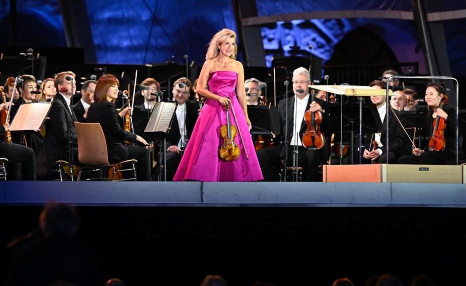 Den tyske violinist Anne-Sophie Mutter ses her ved en koncert med Berlins Staatsoper i 2020