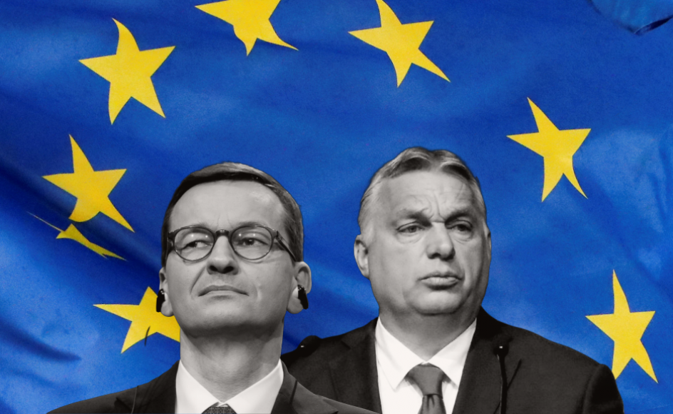 EU strammer nettet omkring Polen og Ungarn og deres respektive ledere, Ungarns premierminister, Viktor Orban (til højre) og Polens premierminister, Mateusz Morawiecki.