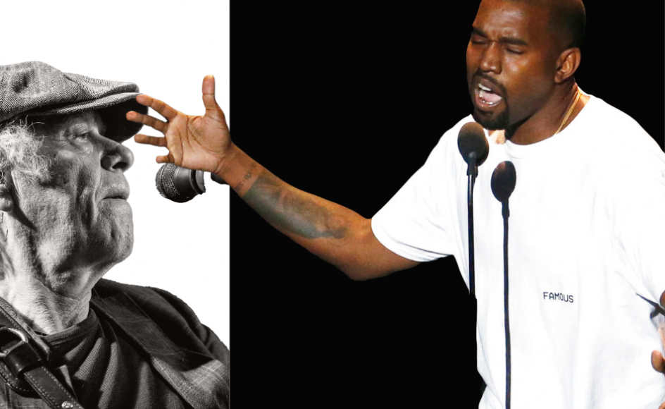 Den folkekære Kim Larsen er ved at blive skubbet ud af musiklandskabet af yngre, internationale kunstnere som den amerikanske rapper Kanye West. Grafik: Simone Nilsson.