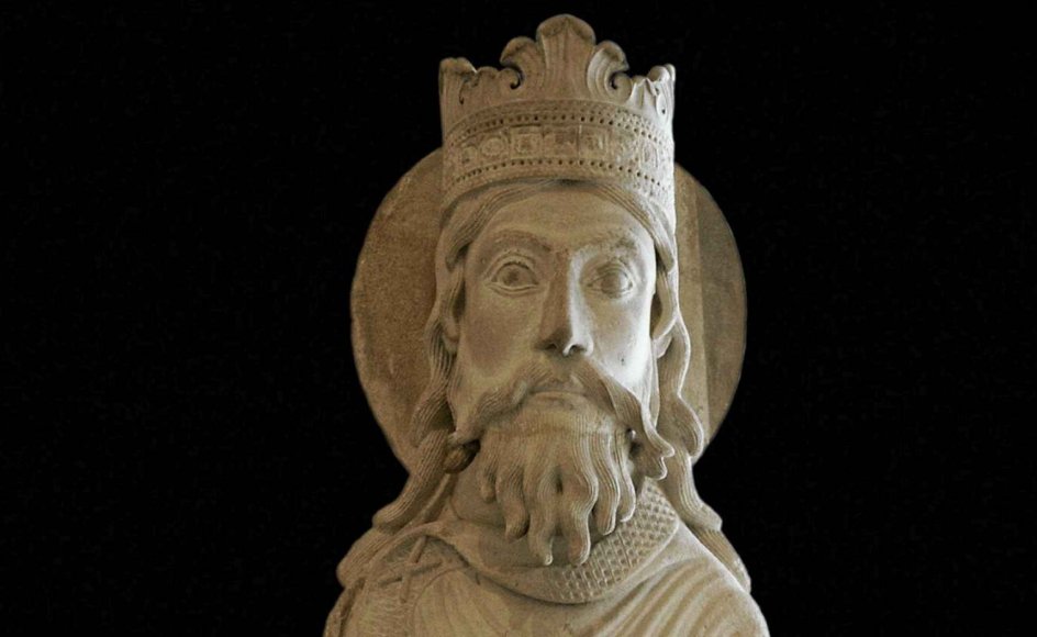 En fransk skulptur fra anden halvdel af det 12. århundrede forestiller kong Salomon. – Foto: Akg-Images/Ritzau Scanpix.