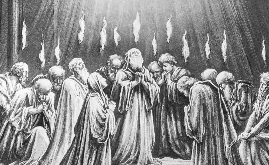 I Bibelen sker pinseunderet, da disciplene er samlet, efter Jesus er steget til himmels. De fyldes af helligånden (billedet), og pludselig kan alle omkring dem forstå, hvad de siger. Ikke fordi alle pludselig taler samme sprog, men fordi Jesu disciple nu kan tale mange forskellige sprog og nå ud til alle.